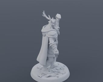 Elf Druid Miniature STL