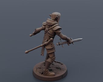 Elf Warrior Miniature STL