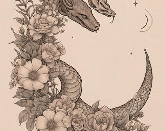 Mystical Serpent Wall Art Set of 6