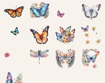 Butterfly Clipart PNG Bundle
