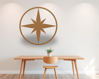 Compass Rose CNC Cut Files Bundle, SVG DXF Laser Cut Files, Nautical W
