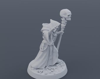 Pale Necromancer Miniature STL