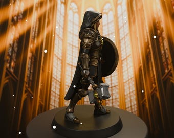 Sun Paladin STL File - Fantasy Tabletop Miniature 28mm Wargaming 3D Pr
