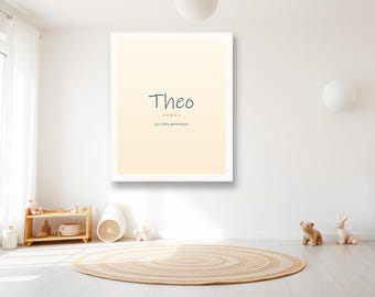 Personalized Name Sign Printable, Custom Kids Rainbow Name Wall Art, K