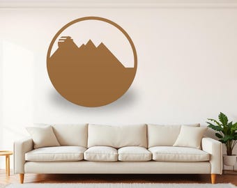 Mountain Scene CNC Cut Files Bundle, SVG DXF Laser Cut Files, Geometri