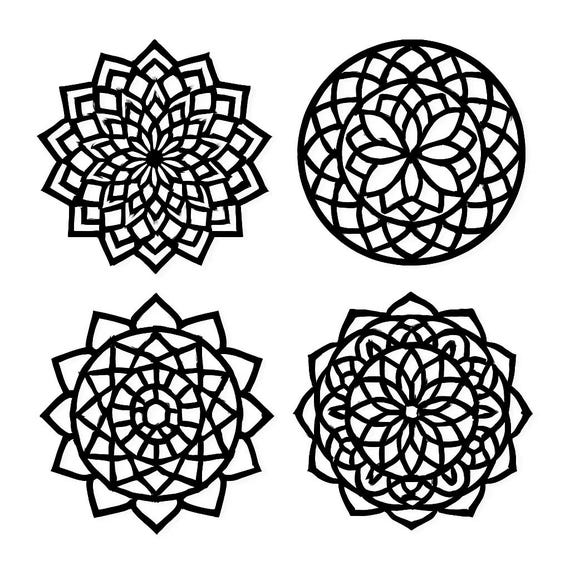 Geometric Mandala SVG Templates for Laser Cutting