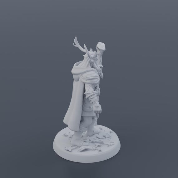 Elf Druid Miniature STL