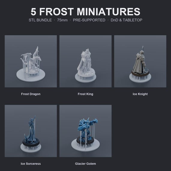 Frost & Ice Miniatures STL Bundle