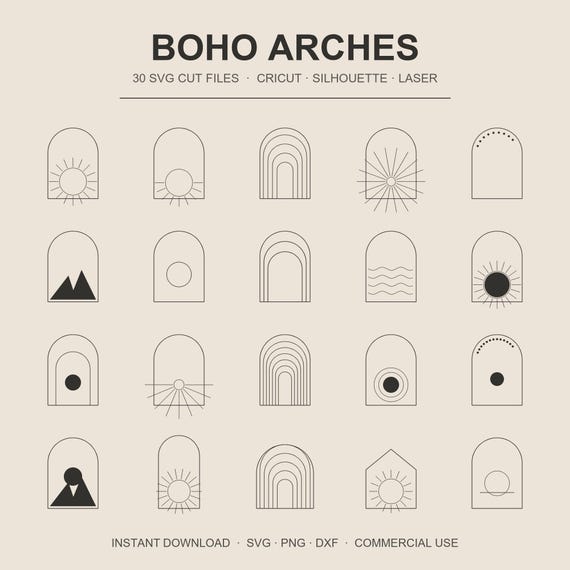 Boho Arch SVG Bundle