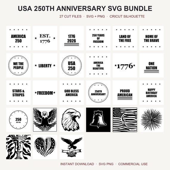 USA 250th Anniversary SVG Bundle