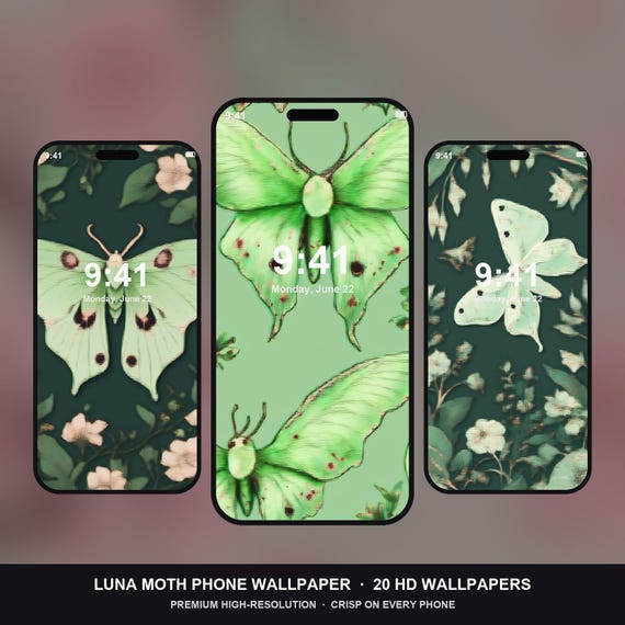 Luna Moth Phone Wallpaper