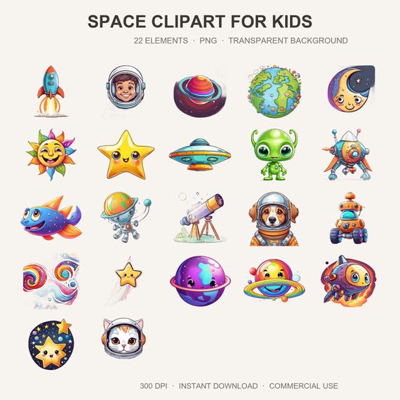 Space Clipart for Kids