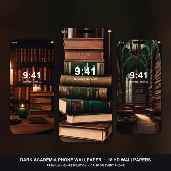 Dark Academia Phone Wallpaper