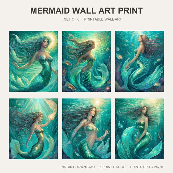 Mermaid Wall Art Print