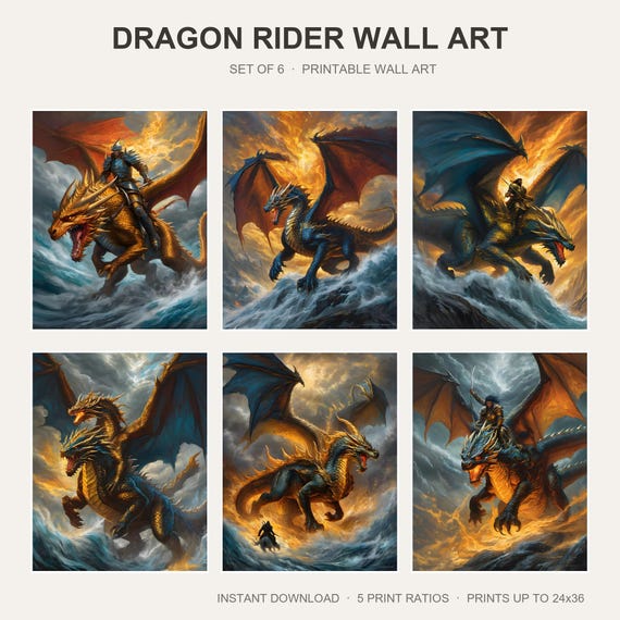 Dragon Rider Wall Art
