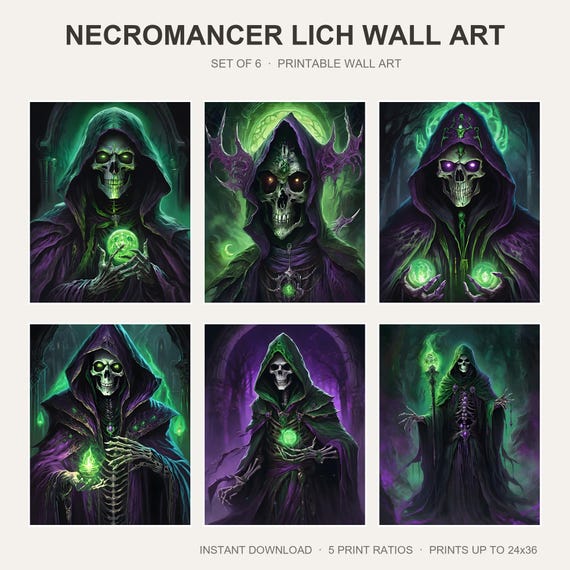 Necromancer Lich Wall Art