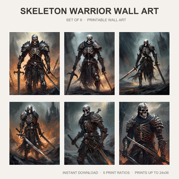 Skeleton Warrior Wall Art