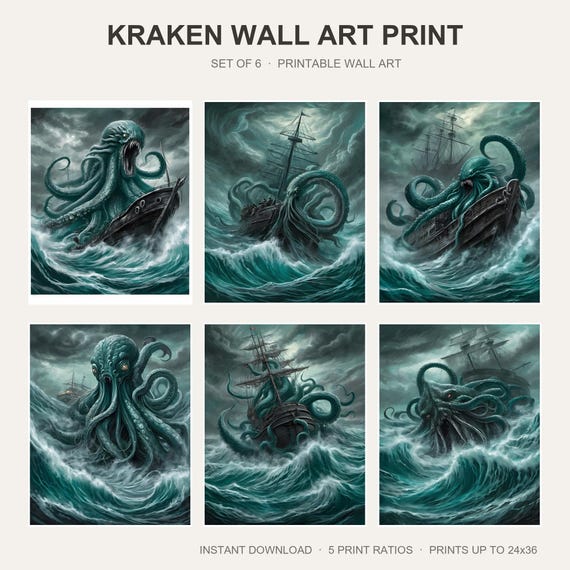 Kraken Wall Art Print