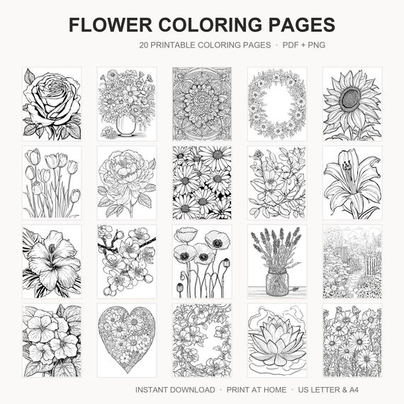 Flower Coloring Pages