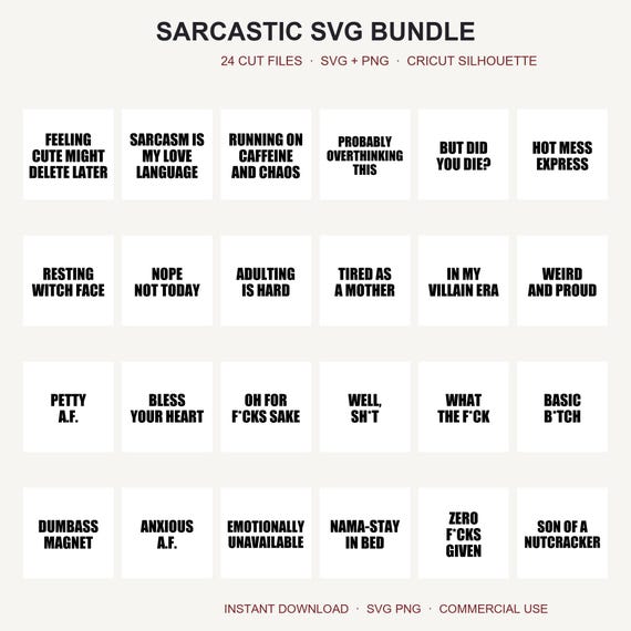 Sarcastic SVG Bundle