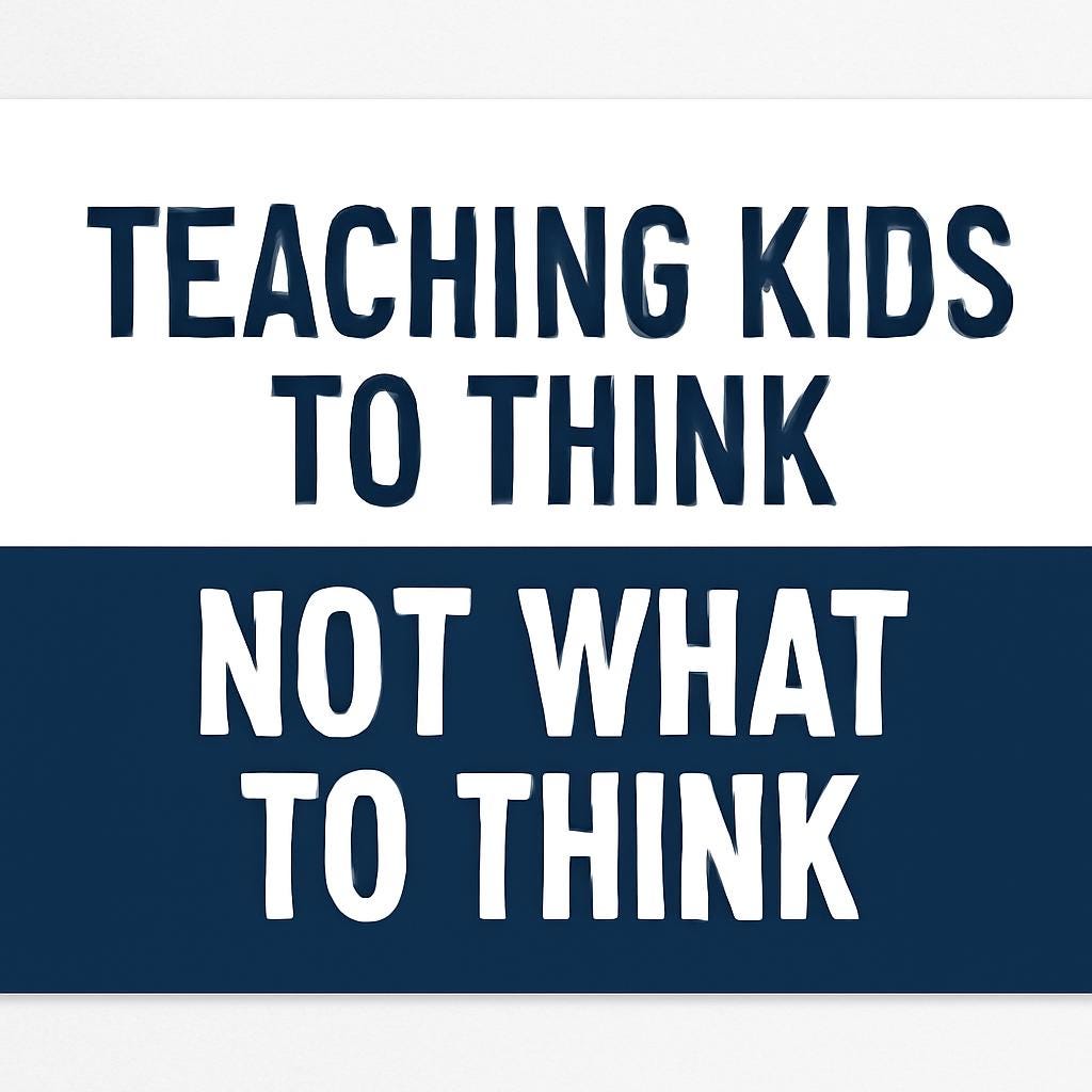 Teacher Gift Wall Art | Teaching Kids To Think Not What To | Printable Wall Art