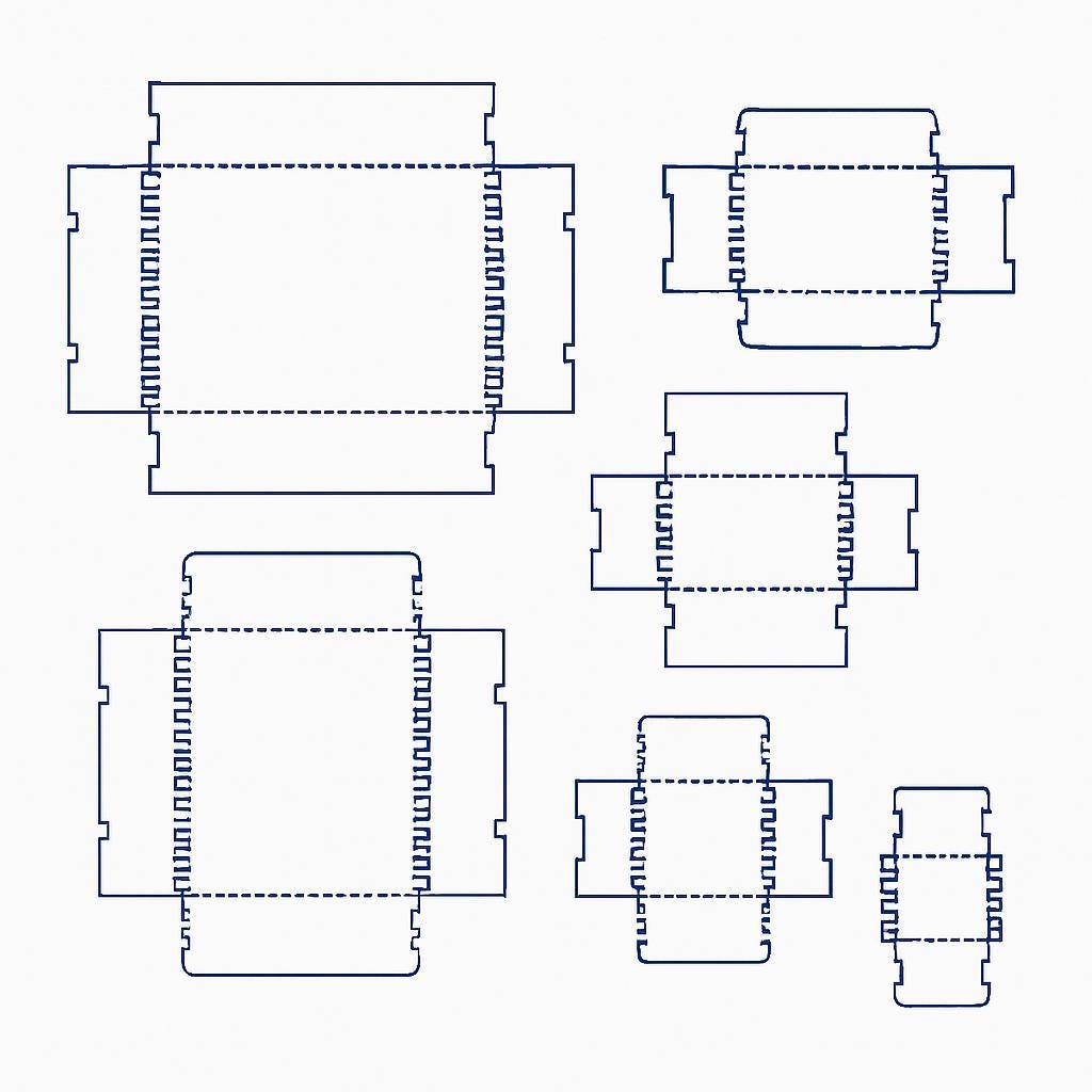 Living Hinge Box Templates SVG DXF, 3 Curved Boxes Plus Test Swatch, Laser Cut Files, Instant Download