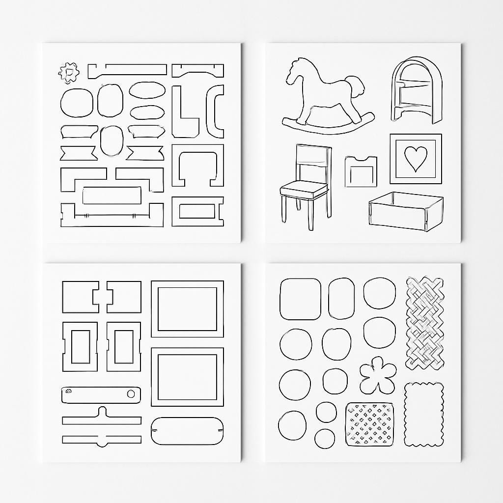 Rocking Horse Plans SVG DXF, Flat Pack Toy CNC Template, Kids Wooden Ride On Pattern, Digital Download