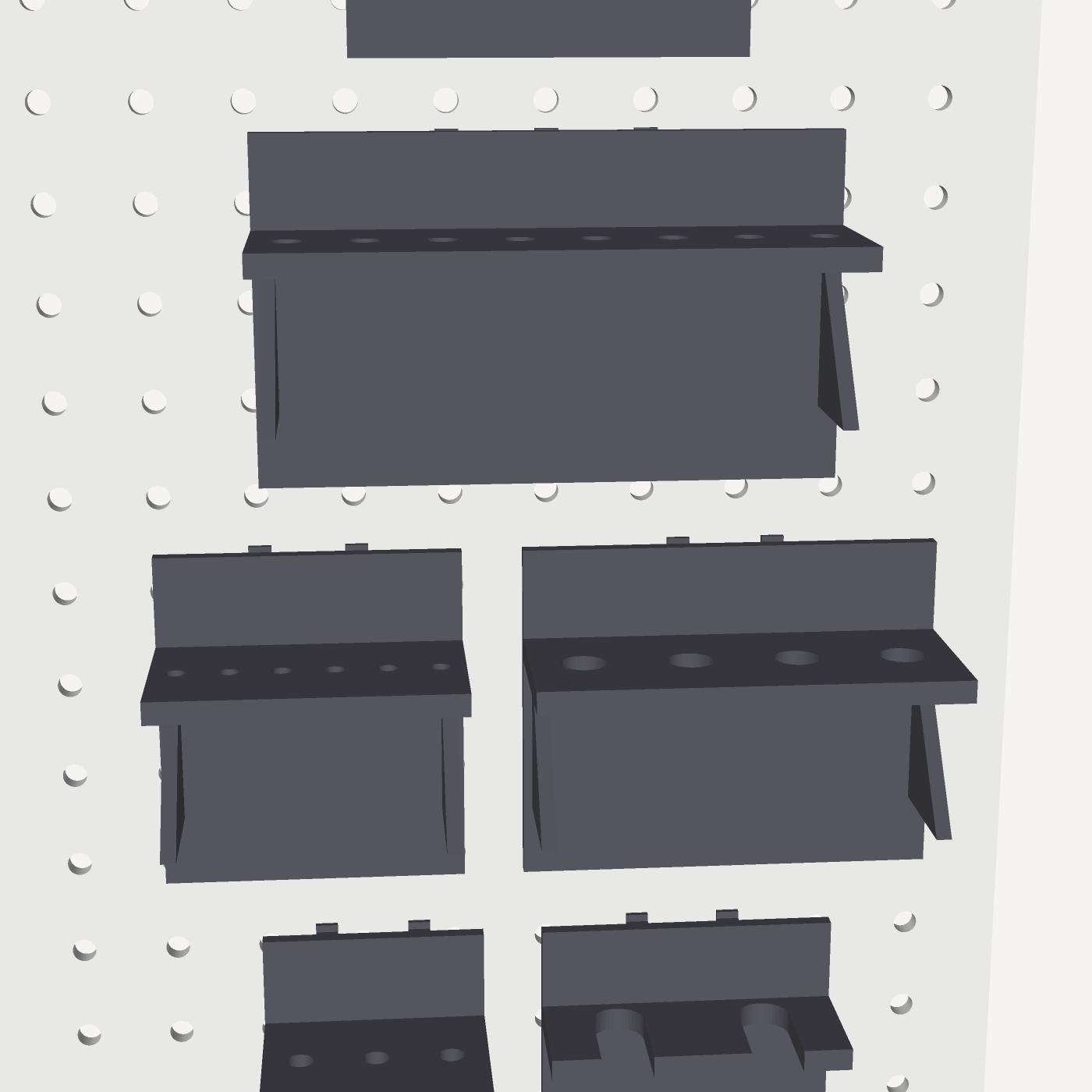 Screwdriver Rack STL Pack, Pegboard 3D Print Files, Garage Tool Organizer, Instant Download