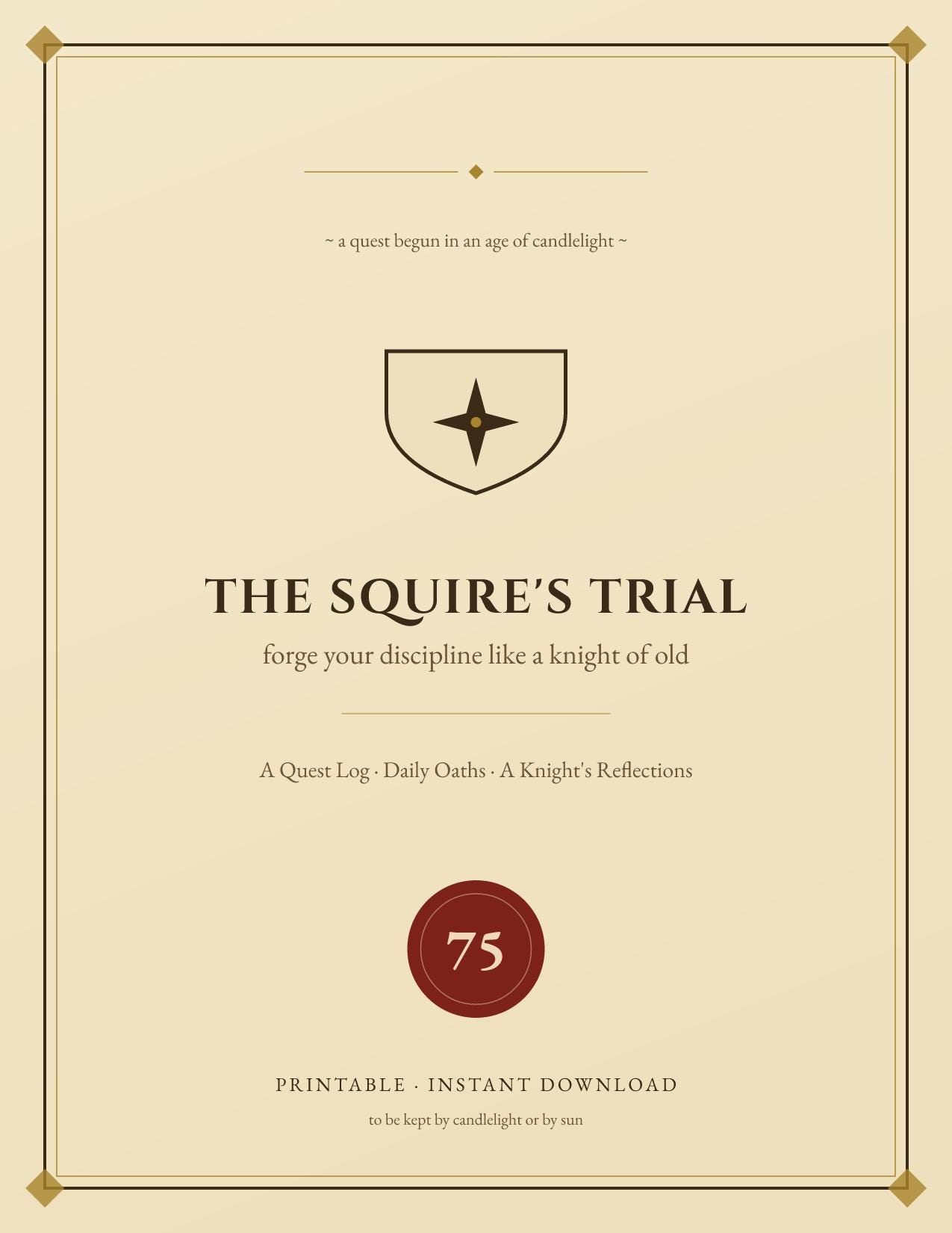 75 Day Discipline Planner Printable | Forge Your Discipline Like A Knight | Printable Wall