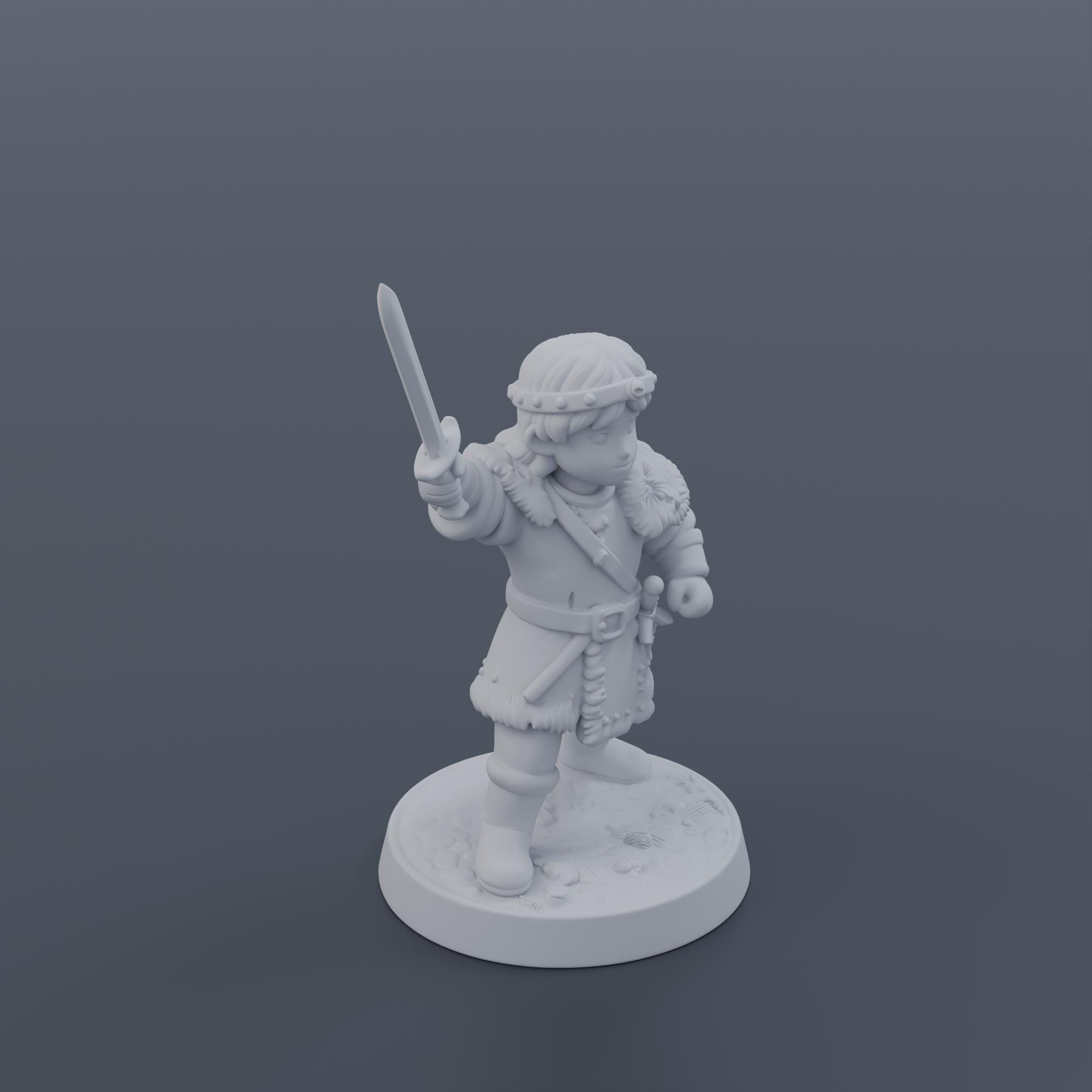 Ranger Hero Miniature STL | 32mm and 75mm Fantasy Character for Tabletop RPG and Tabletop | 3D Prin
