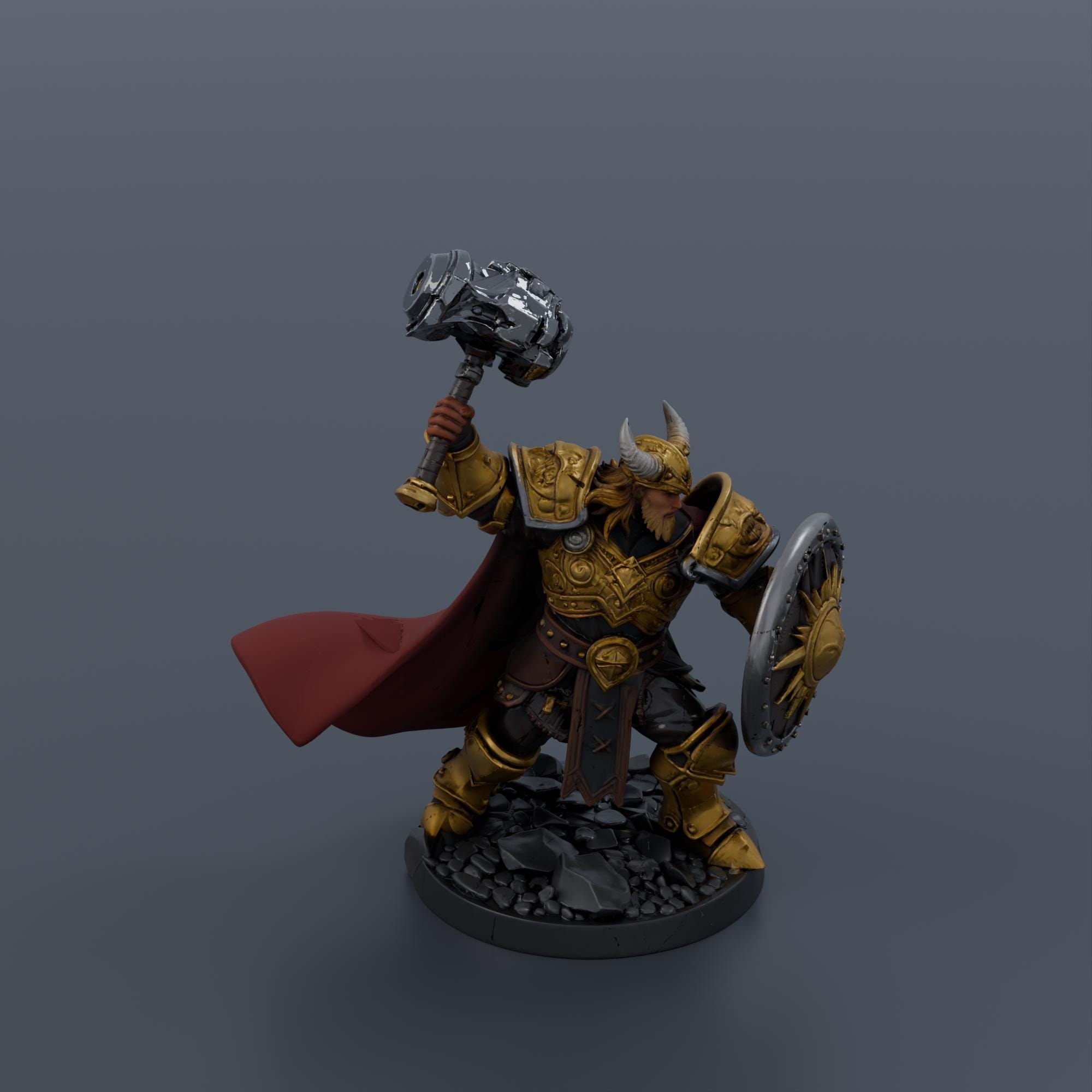 Paladin King Miniature STL