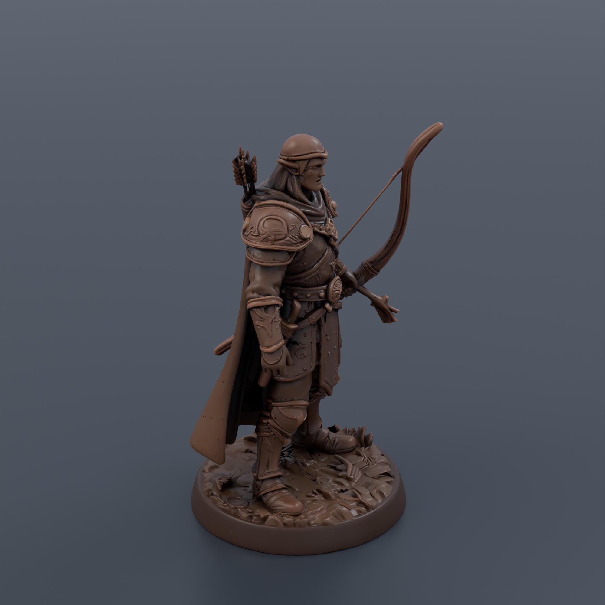 Elite Elf Warrior Miniature STL