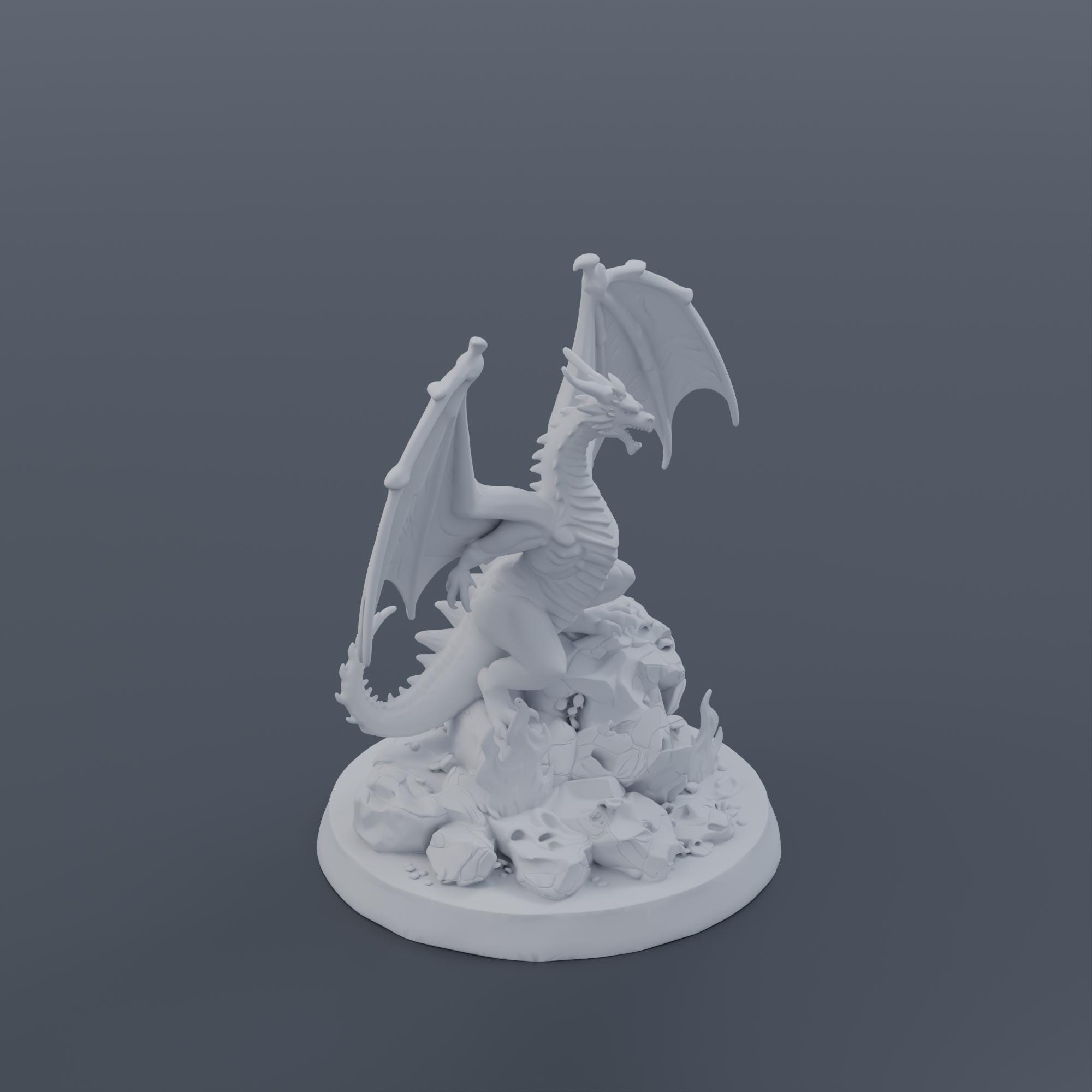 Fire Dragon Miniature STL