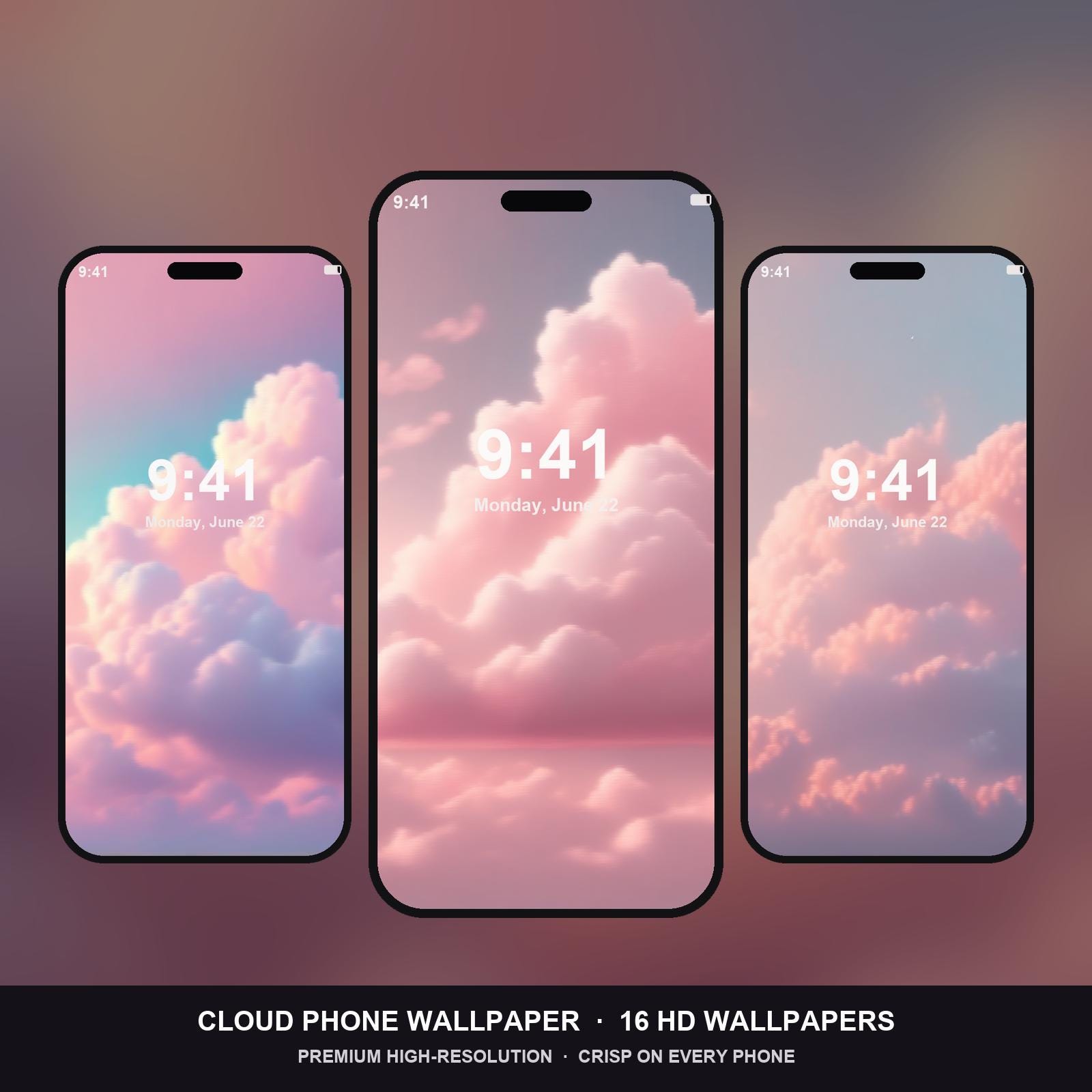 Cloud Phone Wallpaper | 16 Dreamy Pastel Sky iPhone Wallpapers | Aesthetic Lock Screen | I