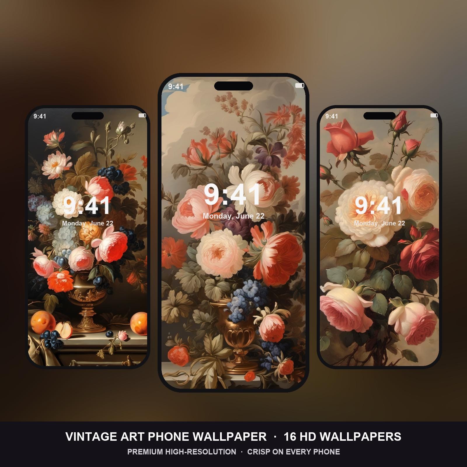 Vintage Art Phone Wallpaper | 16 Oil Painting iPhone Wallpapers | Classic Aesthetic Lock S