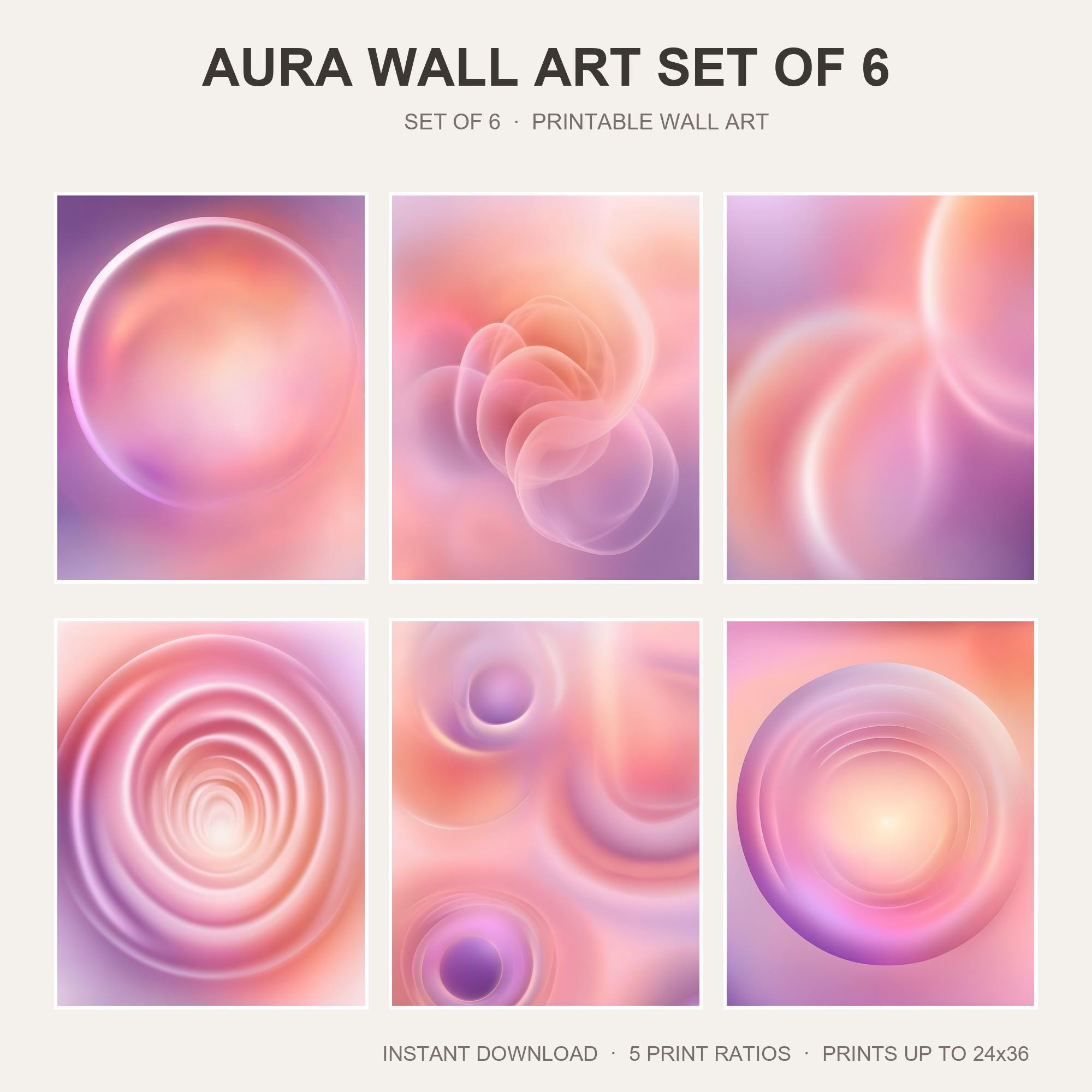 Aura Wall Art Set of 6