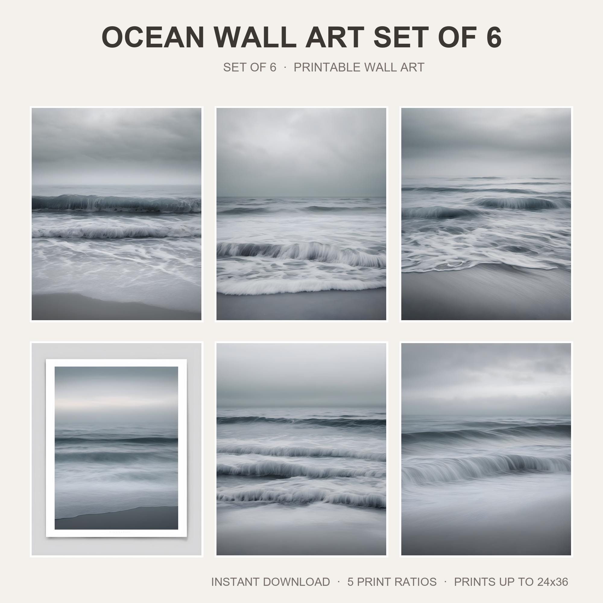 Ocean Wall Art Set of 6