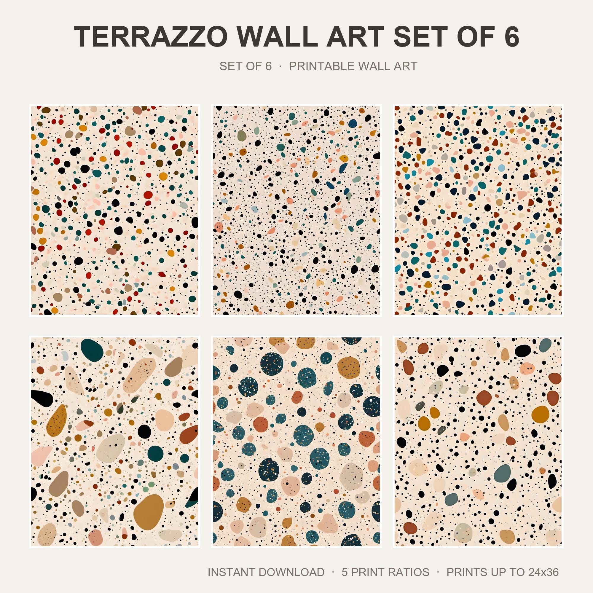 Terrazzo Wall Art Set of 6