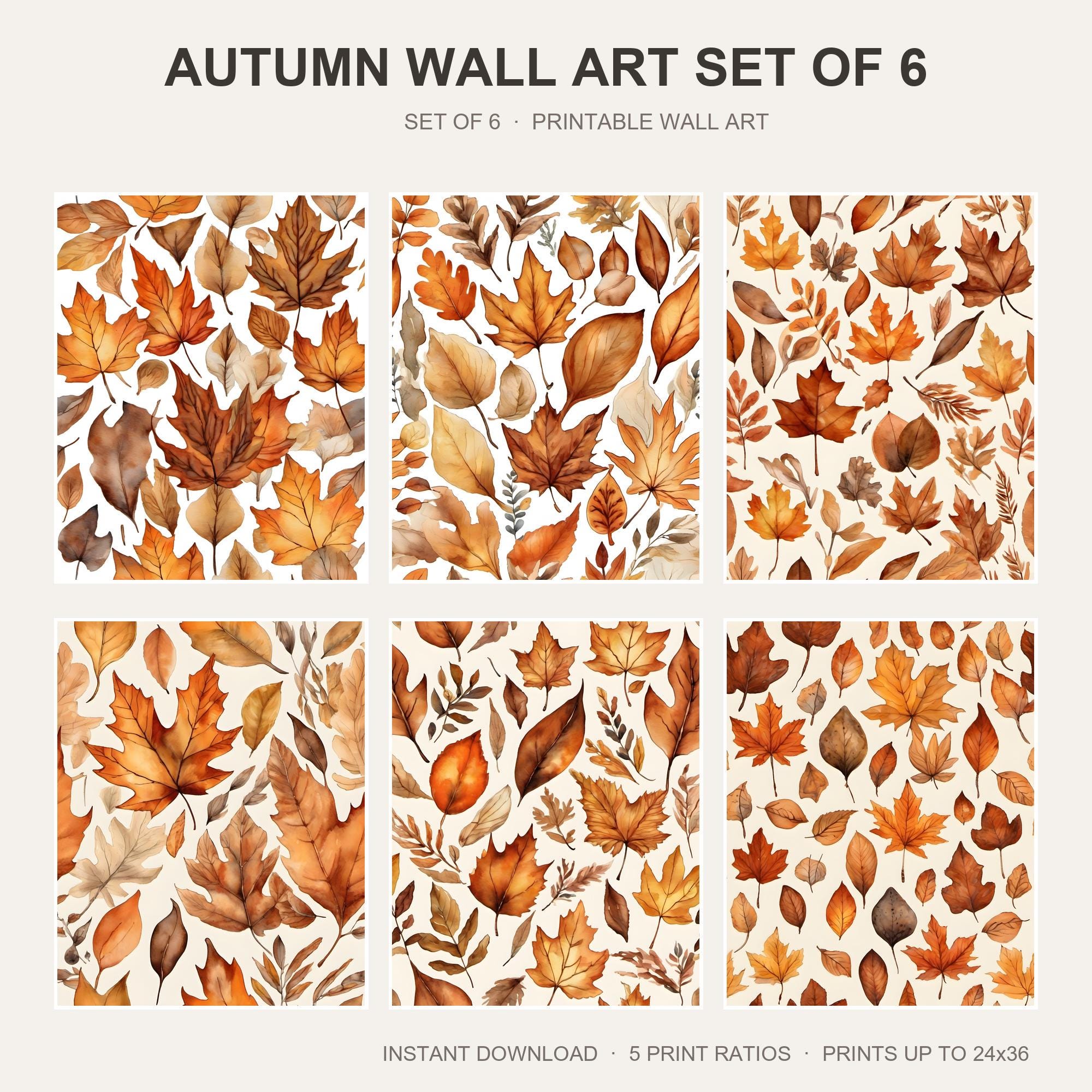 Autumn Wall Art Set of 6