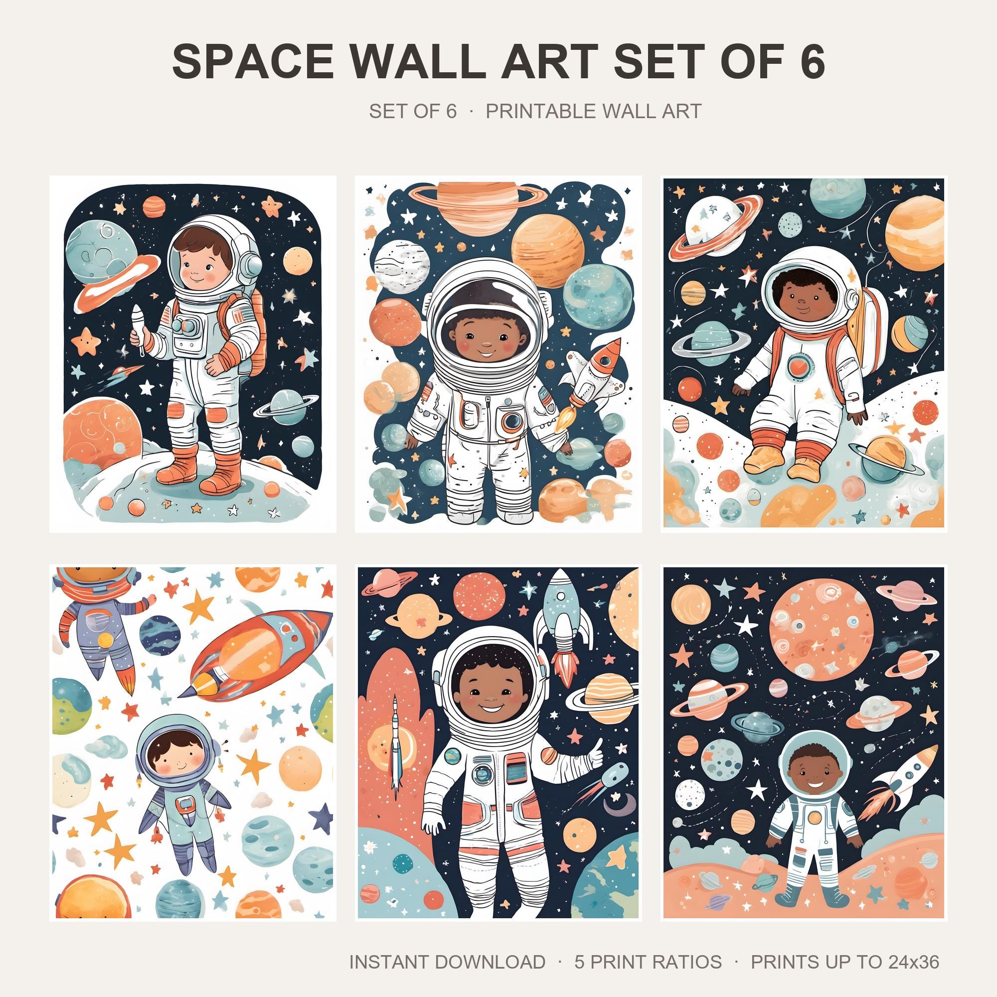 Space Wall Art Set of 6