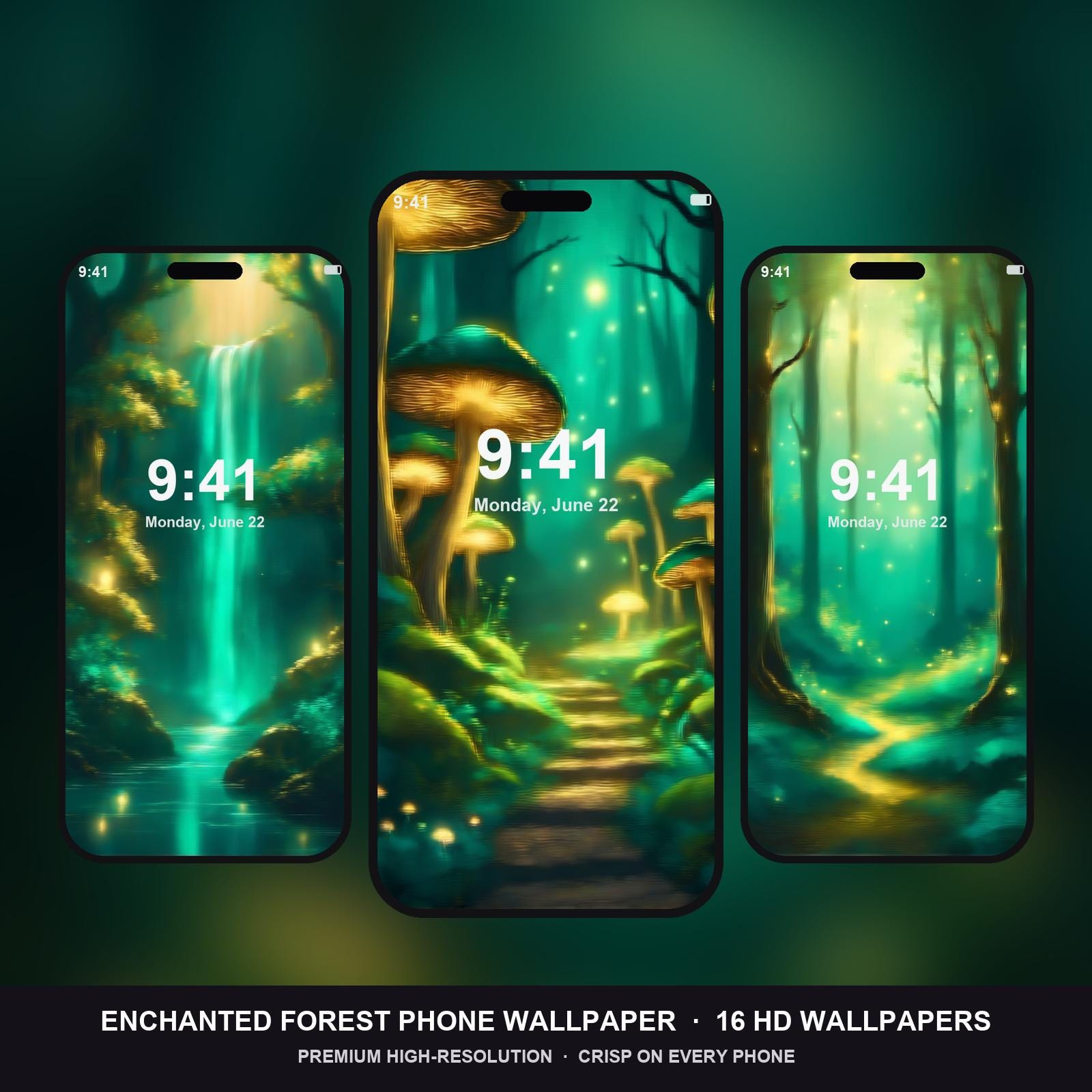 Enchanted Forest Phone Wallpaper | 16 Magical Fantasy iPhone Wallpapers | Fairytale Lock S