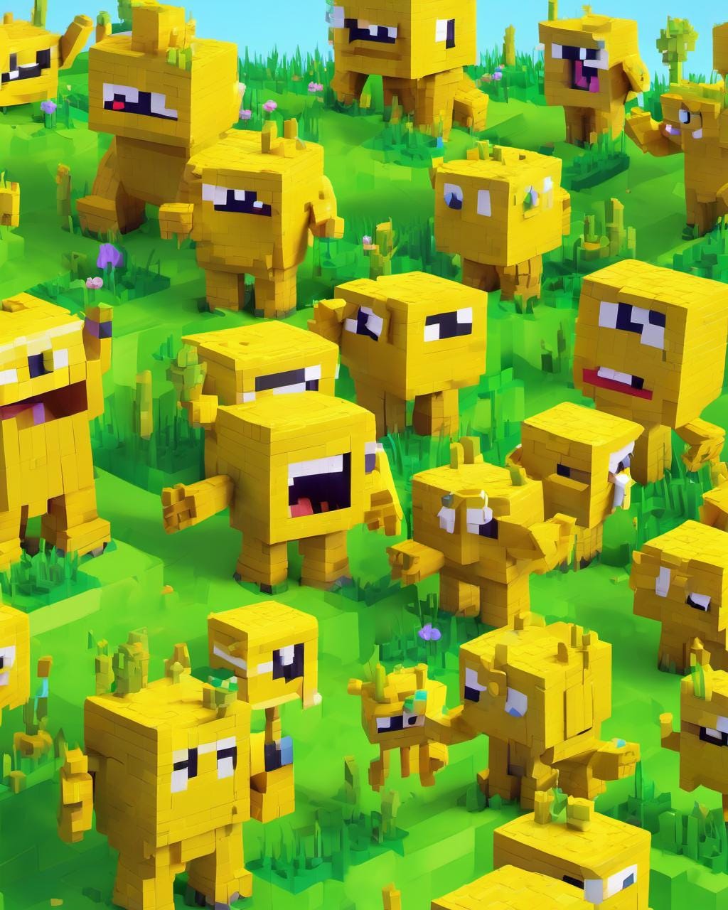 The Yellow Jackers Monster Wall Art Set of 8