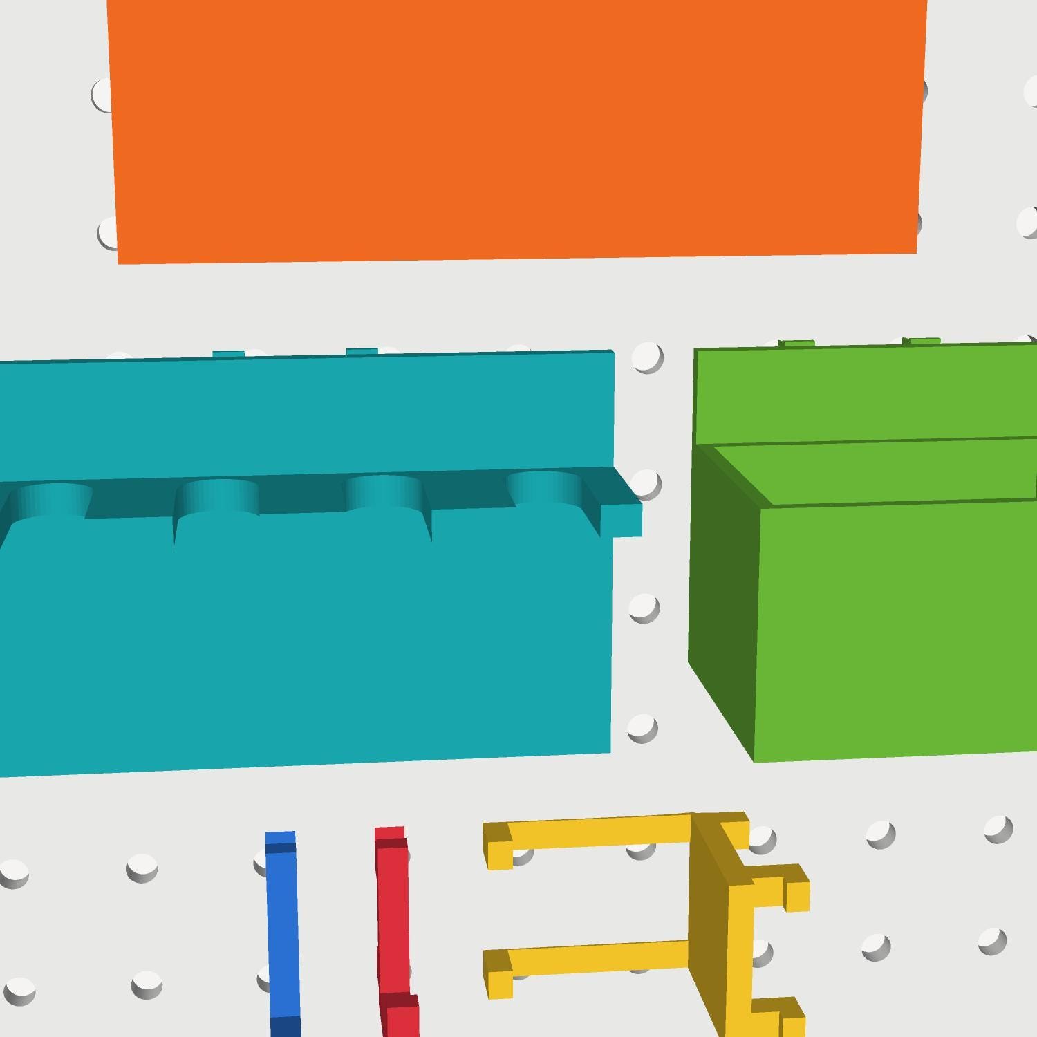 Pliers and Cutters Rack STL Pack, Pegboard 3D Print Files, Garage Tool Organizer, Instant Download