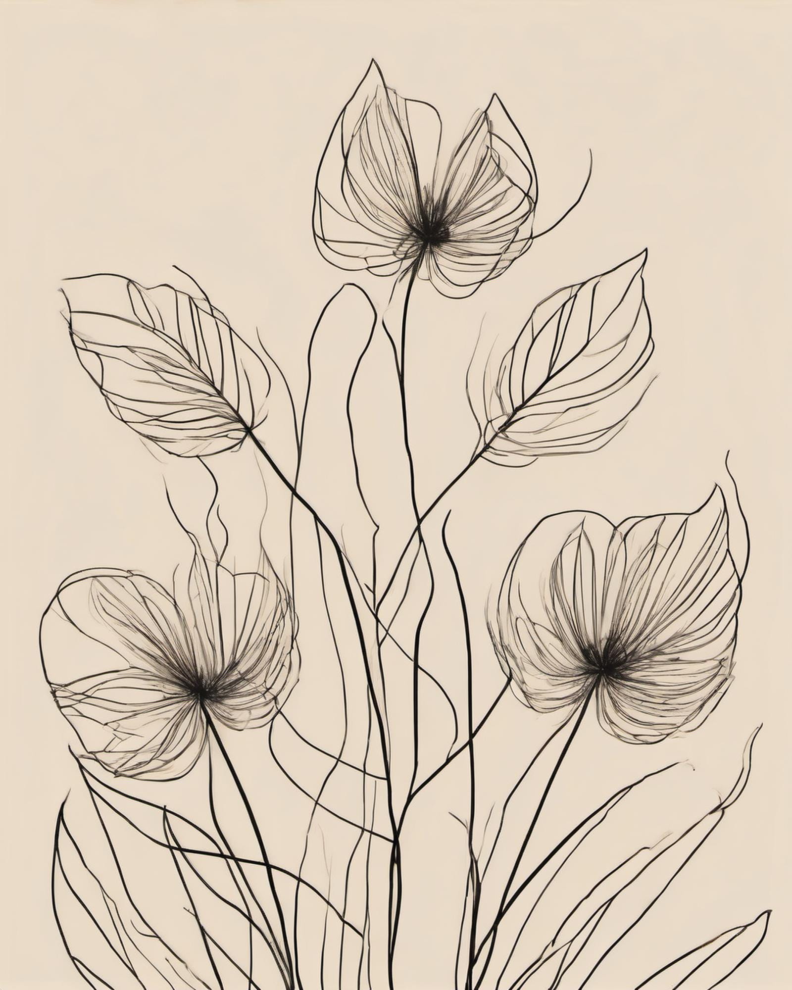 Botanical Line Art Print