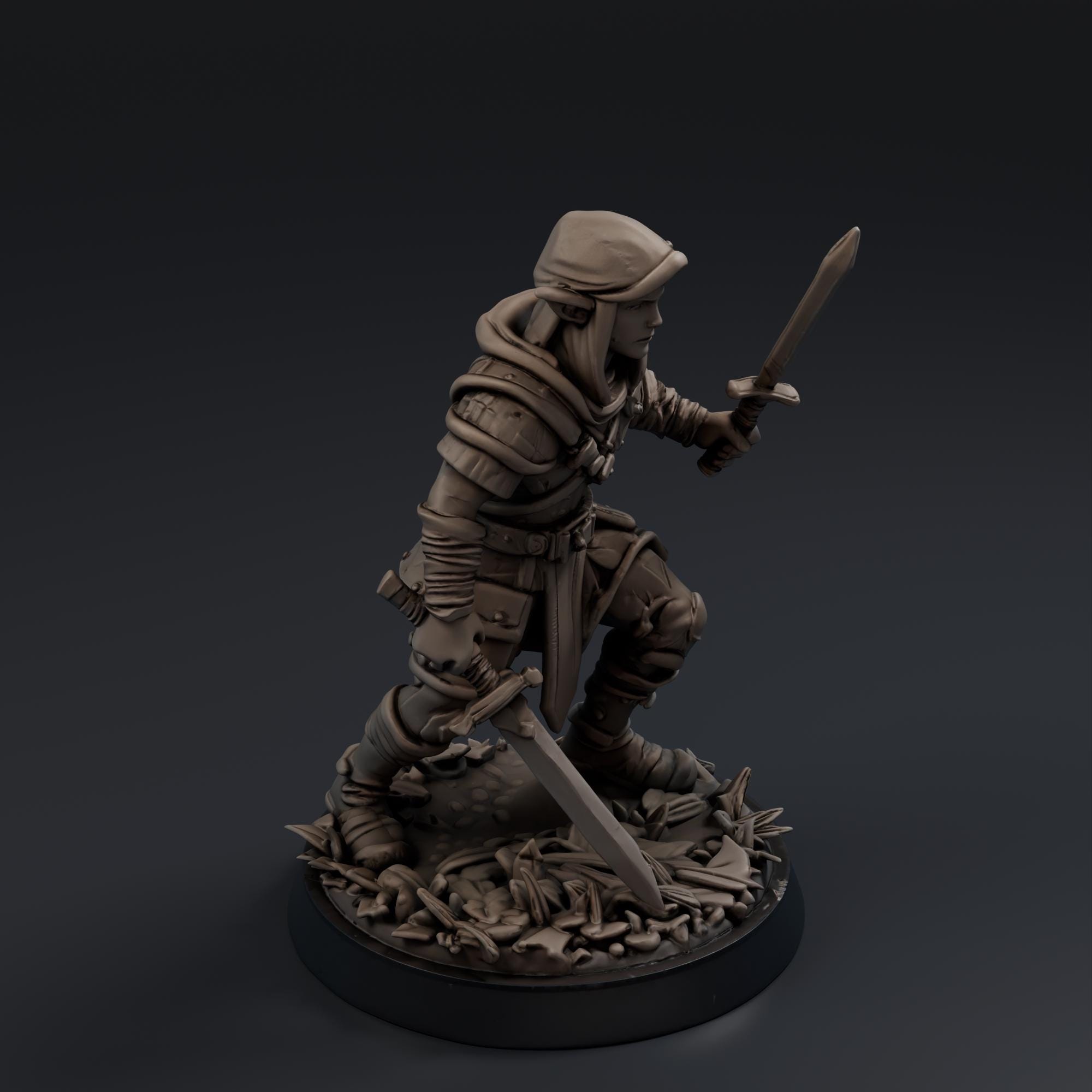 Wood Elf STL File - Fantasy Tabletop Miniature 28mm Wargaming 3D Print