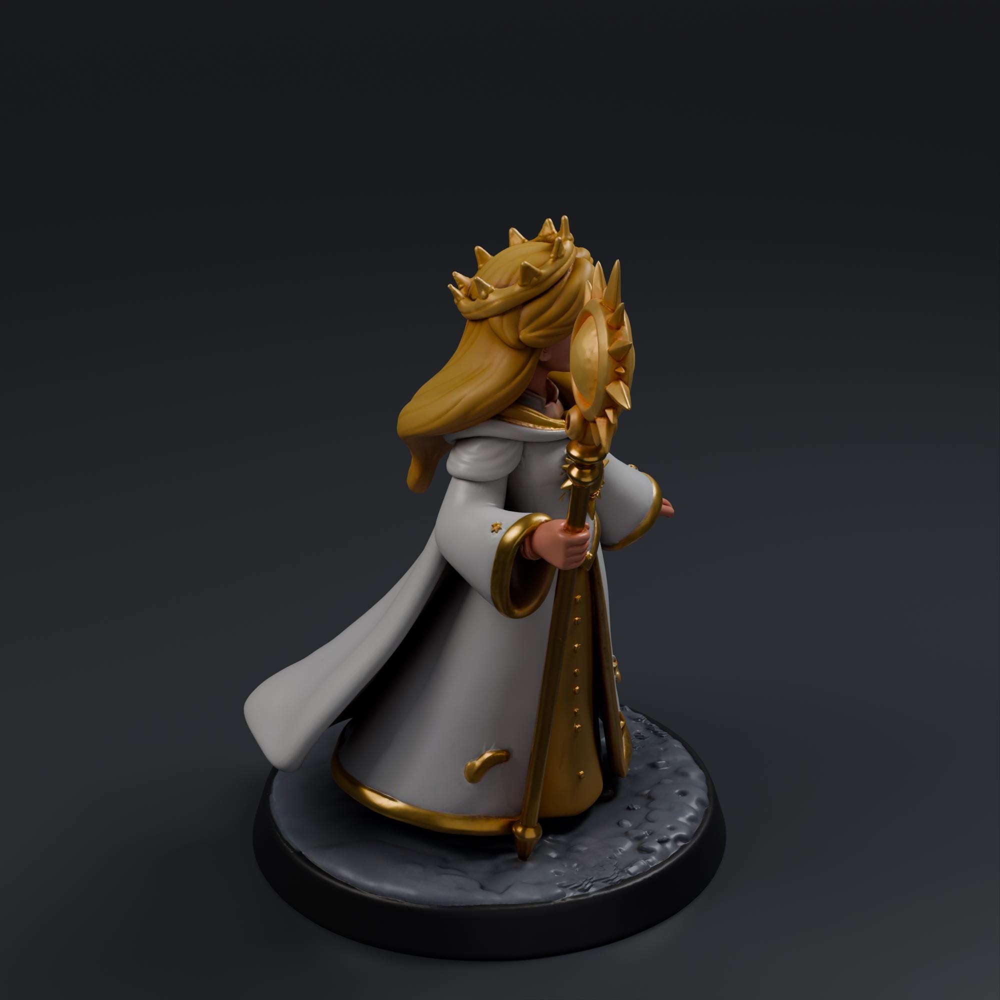 Royal Princess (Alt Pose) STL File - Fantasy Tabletop Miniature 28mm Wargaming 3D Print