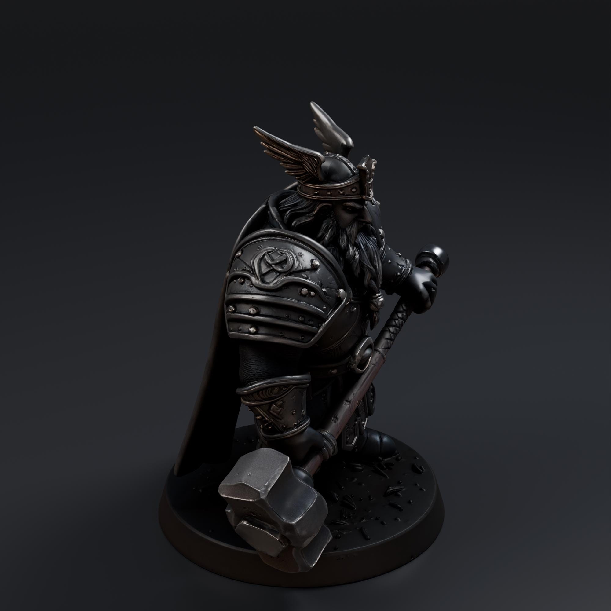 Fantasy Dwarf STL File - Fantasy Tabletop Miniature 28mm Wargaming 3D Print