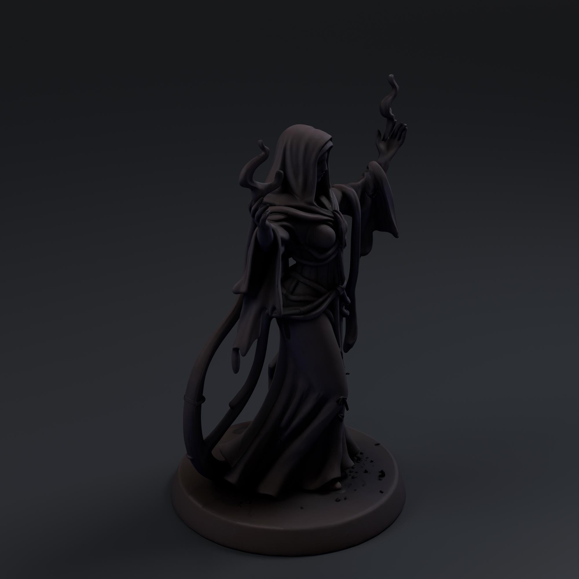 Sister Mortia STL File - Fantasy Tabletop Miniature 28mm Wargaming 3D Print