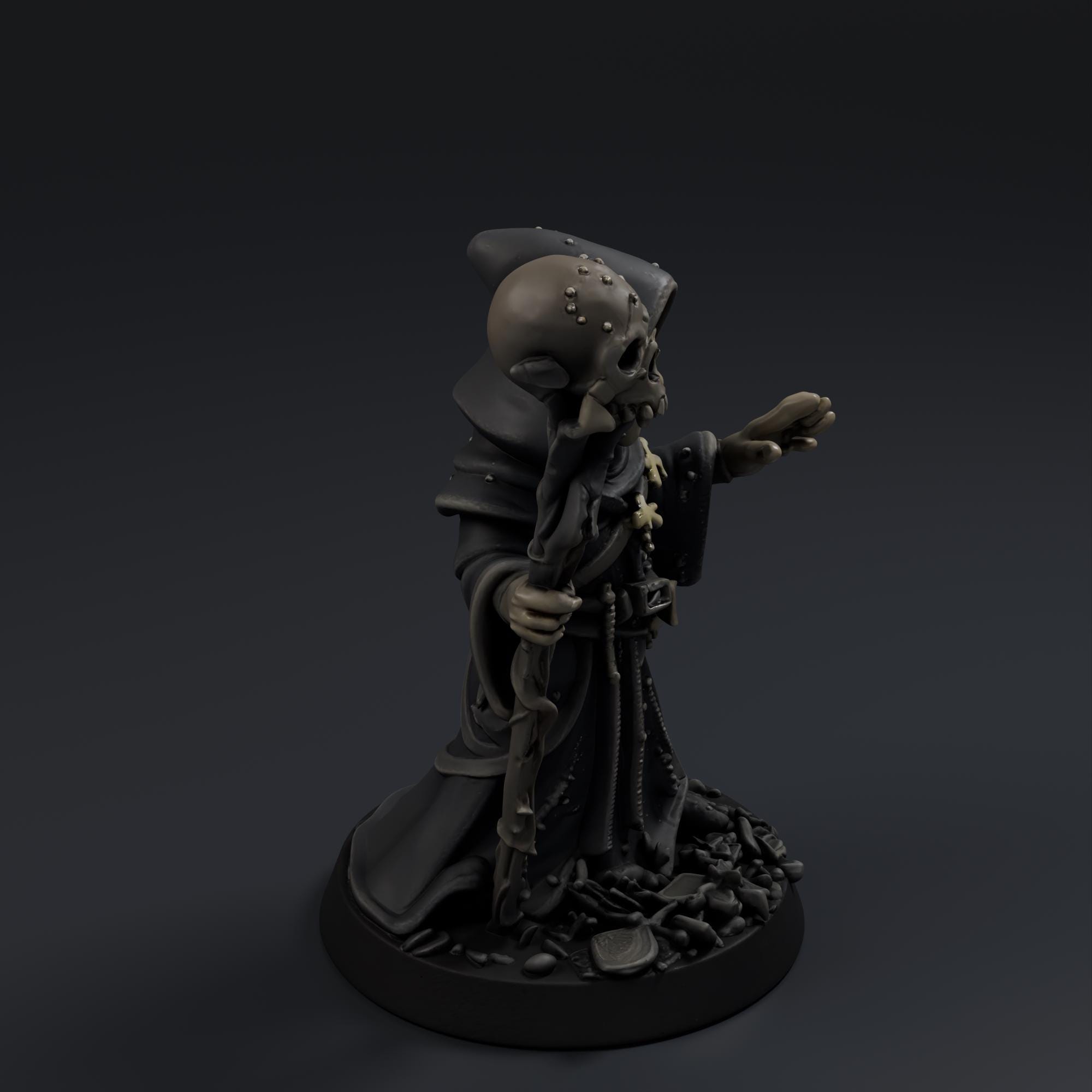 Necromancer STL File - Fantasy Tabletop Miniature 28mm Wargaming 3D Print