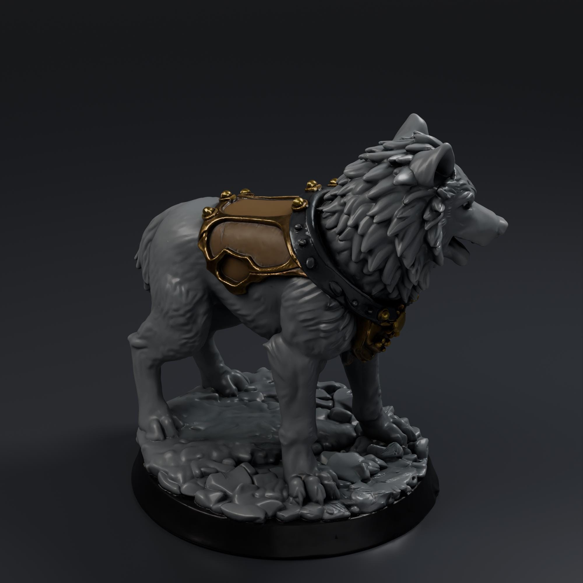 Dire War-Wolf STL File - Fantasy Tabletop Miniature 28mm Wargaming 3D Print